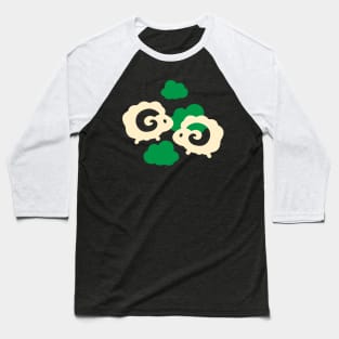 Green Meadows - cute sheeps Baseball T-Shirt